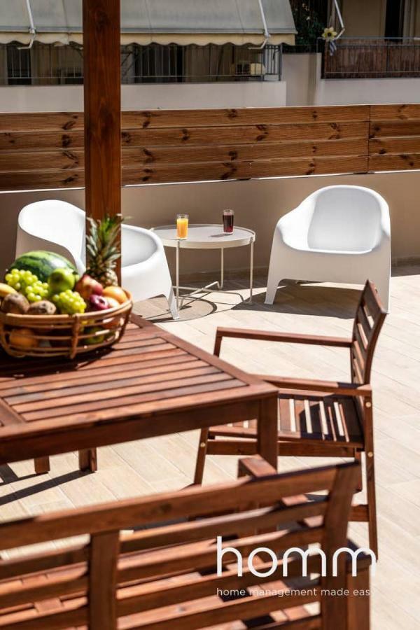 Nemeseos Ground Floor Homm Apartment With Roof Garden And Wading Pool Athena Bagian luar foto