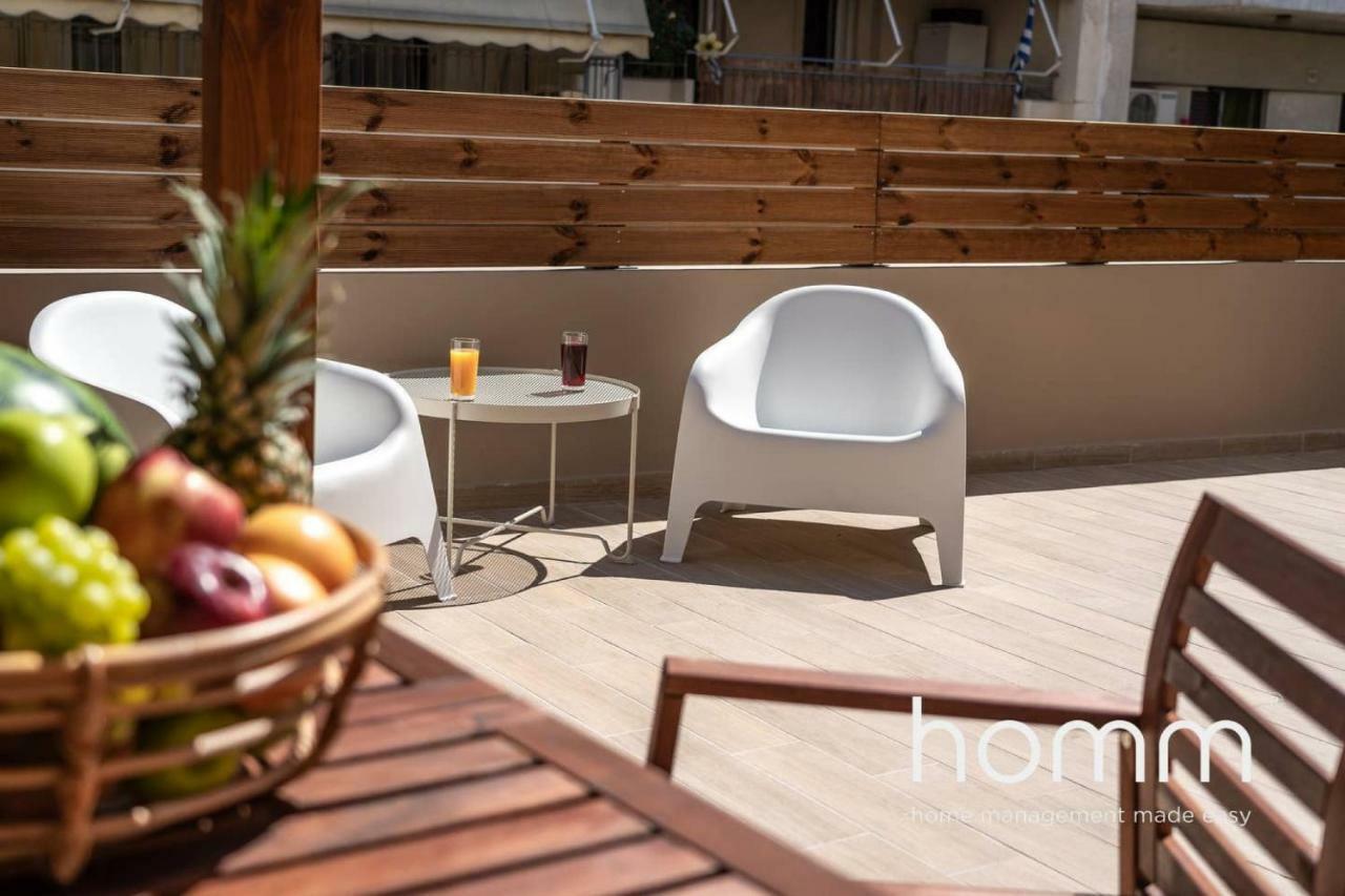 Nemeseos Ground Floor Homm Apartment With Roof Garden And Wading Pool Athena Bagian luar foto